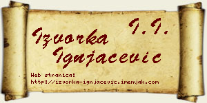 Izvorka Ignjačević vizit kartica